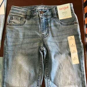 Girls jeans size 6, prewashed boot cut with adjustable waist